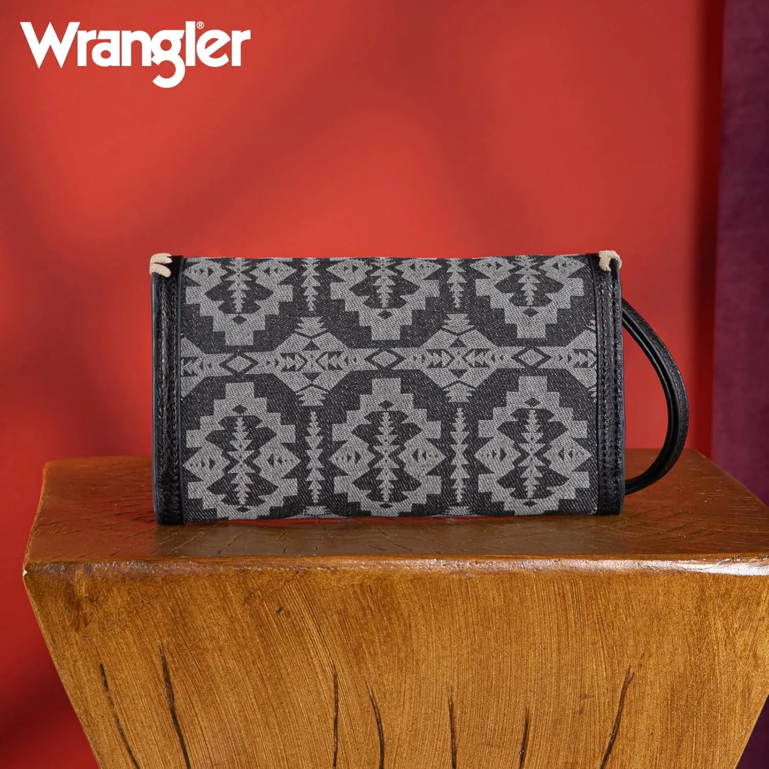 Wrangler Wristlet Wallets for Women Aztec Shoulder Bag Clutch Purses with Cellphone Bag