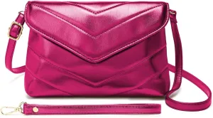 Wristlet Purse for Women Small, Ladies Clutch Envelope Handbag with Long Strap for Shopping Wedding Party