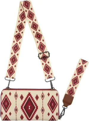 Wristlet Western Wallet Boho Aztec Credit Card Holder purse Clutch bag Shoulder bag for Women