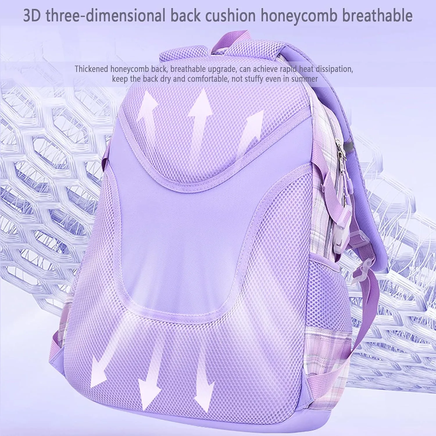 WYCY Kids Backpack School Backpacks for Girls Large Bookbags for Teen Girls Cute Book Bag with Compartments (School bag Insulated Lunch Bag Pencil Case Pink)