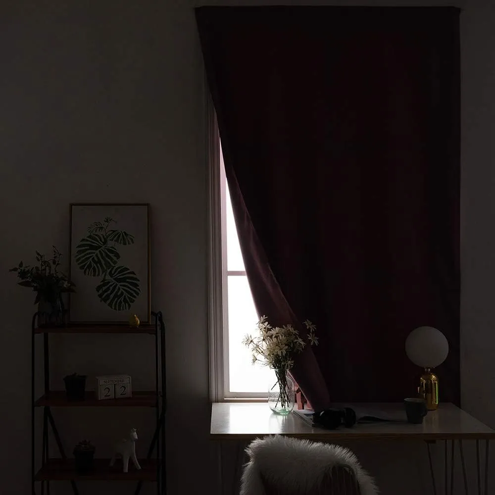 XISUNYA Self Adhesive Portable Blackout Curtains, Valentines Love Room Darkening Curtains, Cute Owl Couple Sitting on Tree Branch Print Temporary Blackout Blinds,47W x54L Inches, for Bathroom Bedroom