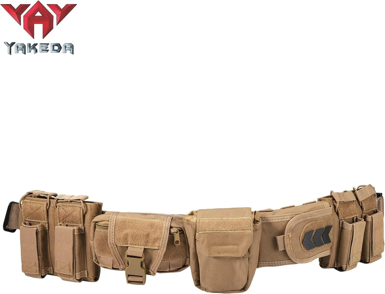 YAKEDA Tactical Battle Belt Duty Belts Law Enforcement Police Utility Belt With Pouches 7 in 1