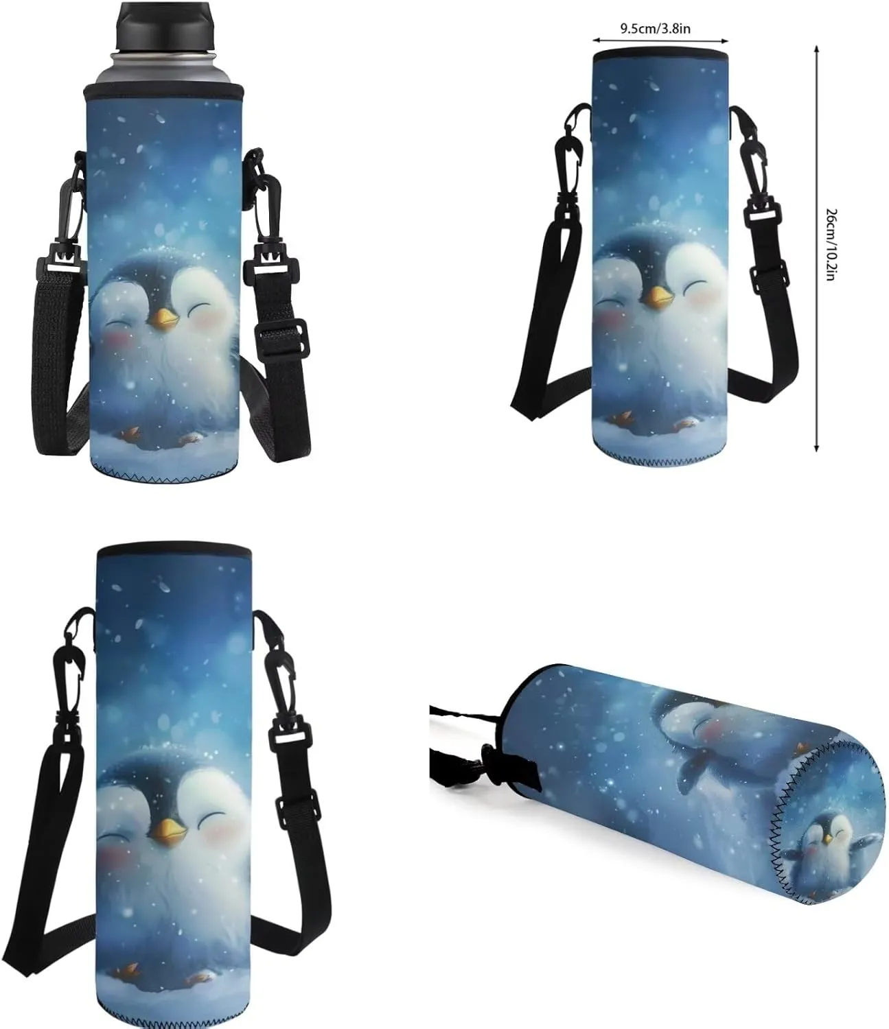 Ystardream Girls Cute Penguin Backpack for School 5th Grade School Bag with Luch Bag for Boys 17 Inch Primary School Daypack Insulated Lunch Box, Pen Case, and Water Bottle Sleeve