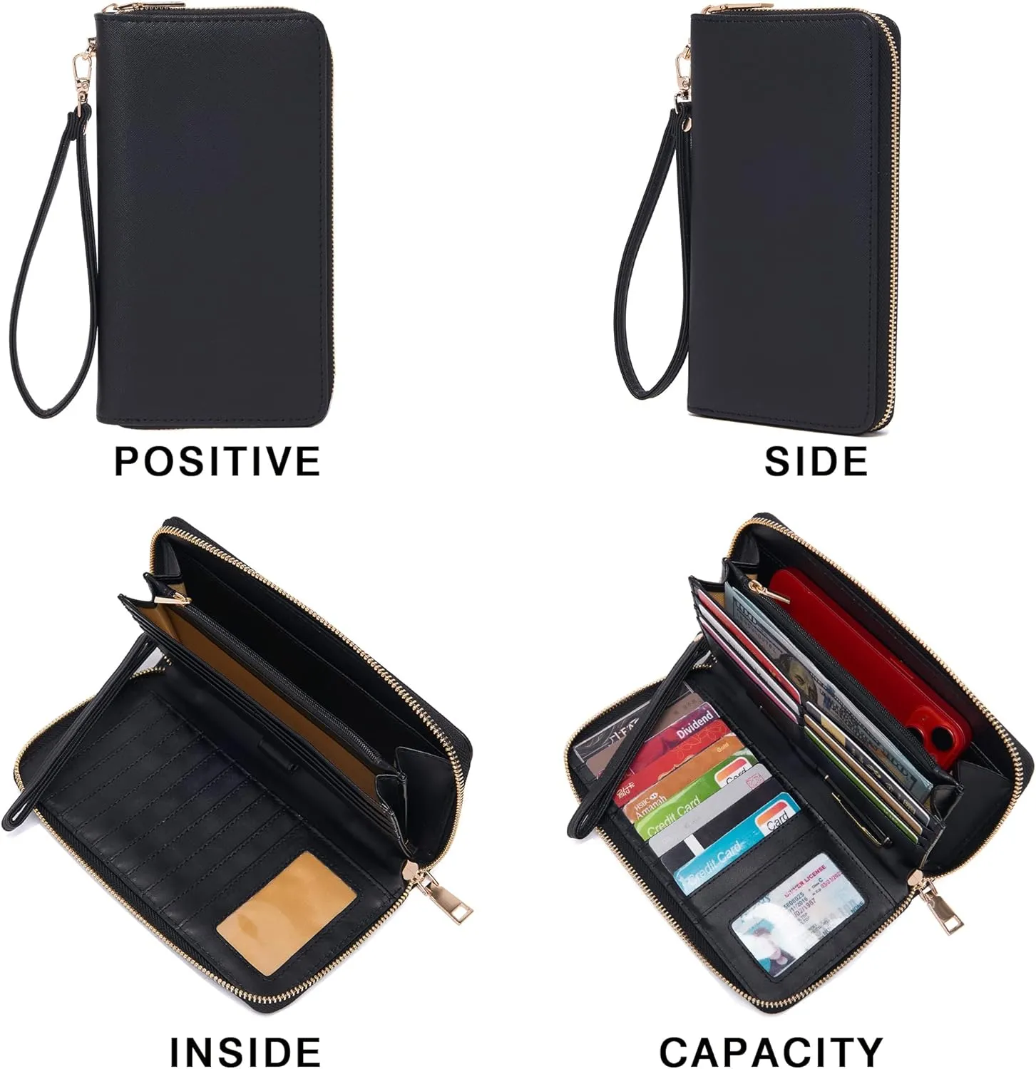 YZAOLL Purses for Women Faux Leather Medium Large Tote Satchel Shoulder Purse Handbag Wallet set
