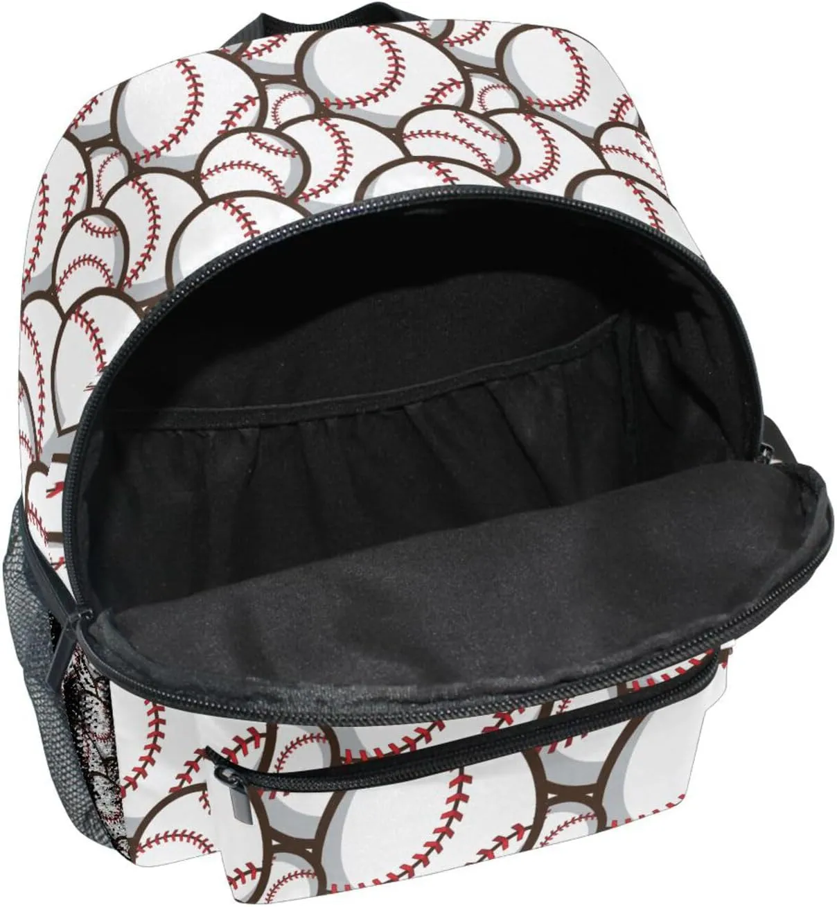 ZAZYXTJ Baseball Kids Backpack for Boys Girls Toddler Backpack with Chest Strap Name Tag Preschool Backpack 3-8 Years Old