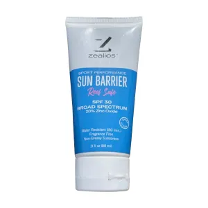 Zealios Reef Safe Sun Barrier SPF 30 Skin Care Body Lotion, Water Resistant Non-Greasy Sunscreen, 20% Non-Nano Zinc Oxide, Sensitive Skin-Friendly for Running, Cycling, Swimming, Outdoor Adventures
