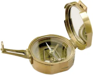 Zeckos 3 Inch Diameter Handheld Brass Nautical Compass