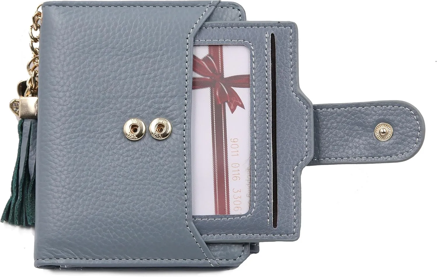 ZOOEASS Women's RFID Mini Soft Leather Bifold Wallet With ID Window Card Sleeve Coin Purse