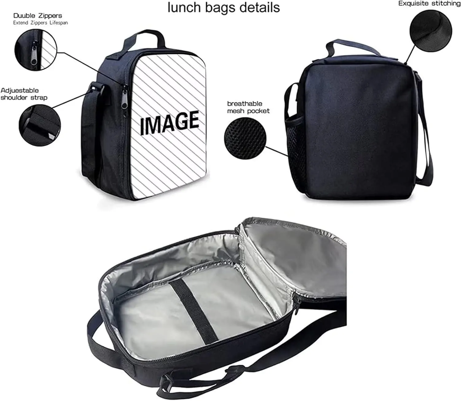 ZOUTAIRONG Black Girls Backpack with Lunch Box for Kids 6-8/10-12 African School Backpack with Lunch Bag Princess Afro Bookbag Lunchbox for Middle School 3rd Grade School Bag Pencil Case Set 3 in 1